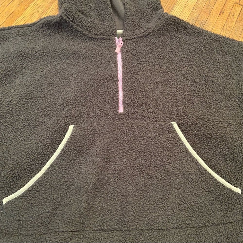 Wild Fable dark grey Sherpa-like hoodie - Picture 2 of 2